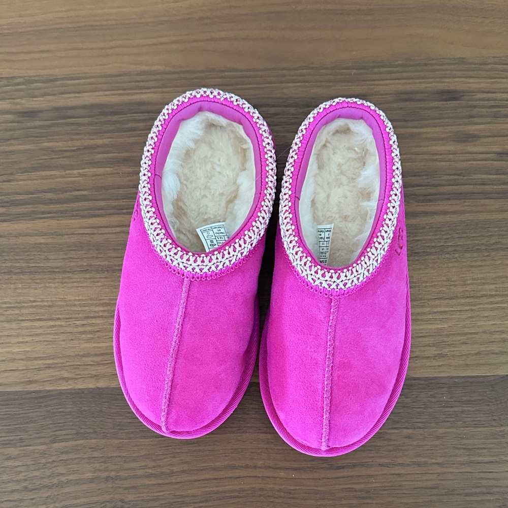 UGG Vibrant Pink Slippers with Fur Lining